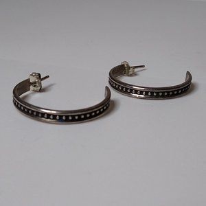 Vintage Metal Half Hoop Earrings